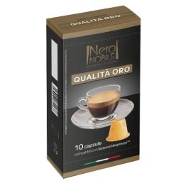 Nero Nobile  Boite de 10 capsules qualita oro (80% robusta 20% arabica) Intensité 13/13 - Echrii Store